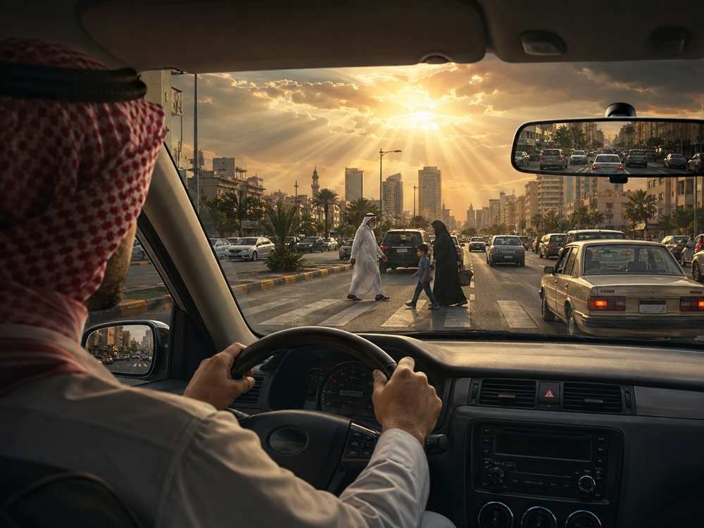 بين ومضة القرار ورقيب السماء: قيادة المركبات اختبارٌ للعقل والروح